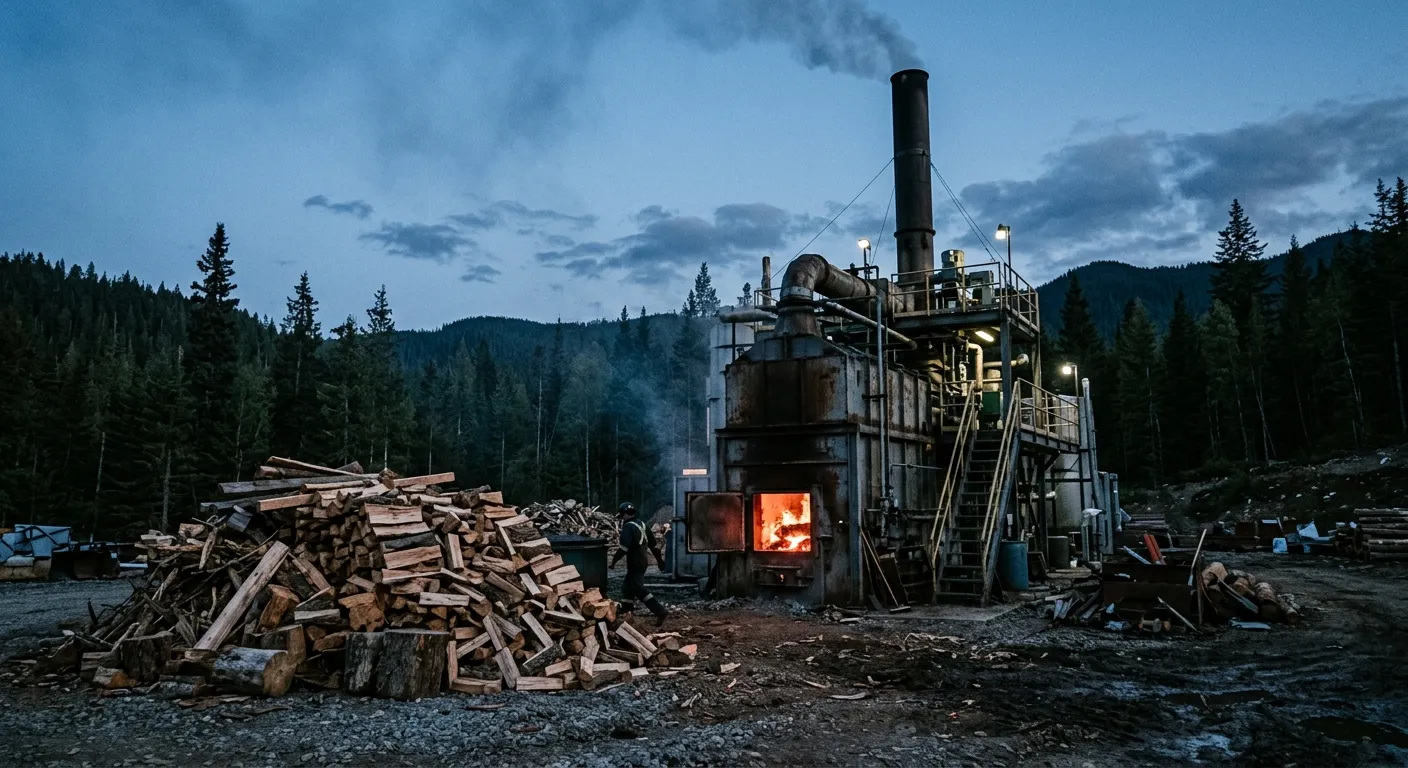 Macrotec biomass-fuelled industrial incinerator at a remote off-grid site